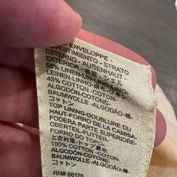 Anthropologie savannah striped jumpsuit beige linen blend - Picture 7 of 7